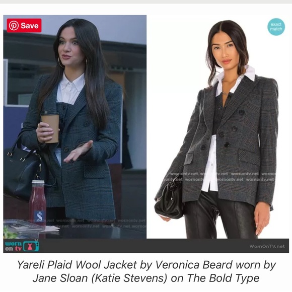 Veronica Beard Yareli Dickey Jacket in Navy Multi Size 4 Plaid Jacket Academia - Picture 6 of 16